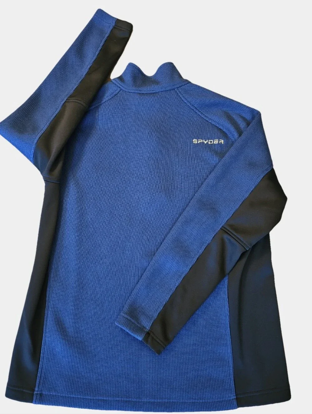 Spyder Mens Outbound 1/4 Zip Mid-Weight Waffle Knit Performance Sweater Size XL